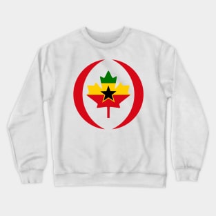 Ghanaian Canadian Multinational Patriot Flag Series Crewneck Sweatshirt